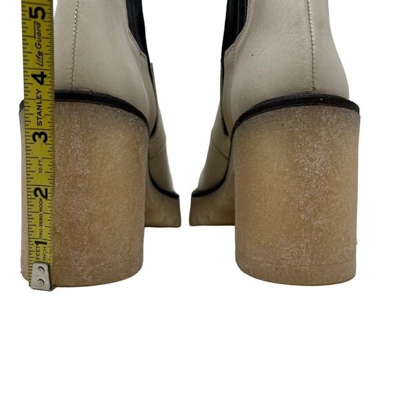 Free People James Chunky Heel Chelsea Boot White 40 Boho Retro Western - Picture 5 of 8